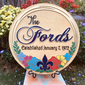 Customized Name Sign and EST date