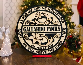 Buchstabe G Monogramm Nachname Schild