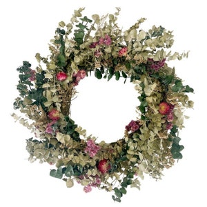 Strawflower and Eucalyptus Wreath
