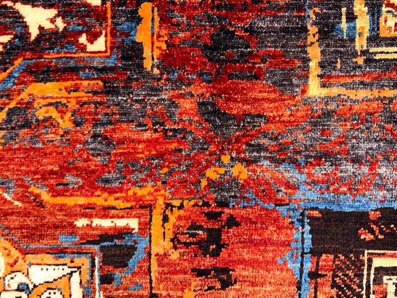 Handmade Wool Rug: Star Medallion & Moorish Tile Design - 8x10 - Etsy