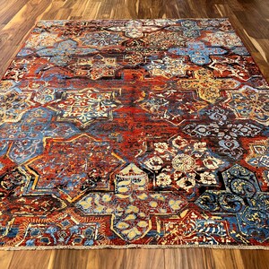 Handmade Wool Rug: Star Medallion & Moorish Tile Design - 8x10 - Etsy