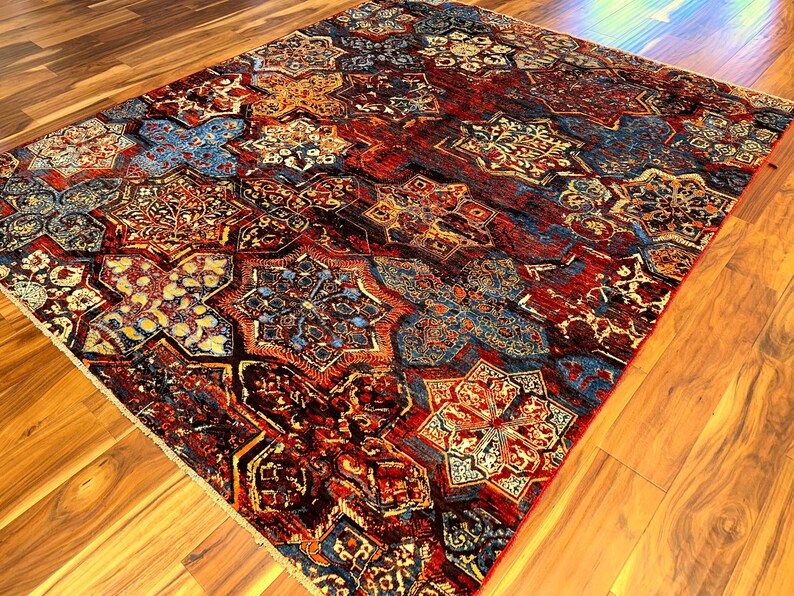 Photo inspiration: Moorish Patterned Rug Reference: Handmade Wool Rug Star Medallion Moorish Tile Design 8X10