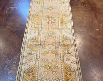 Antique Turkish Rug Runner - 2.8 x 10.3