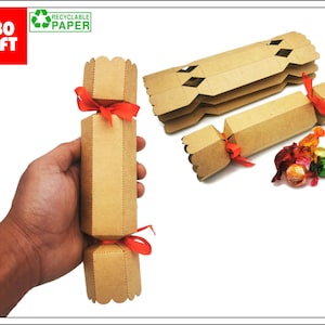 Festive Kraft Christmas Cracker Boxes - Product Packaging - Favour Box - Gift Box - Point Of Sale - Make Your Own - Confectionary - Trinkets
