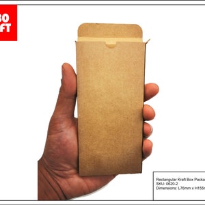 10 x boîte cadeau rectangulaire - Emballage kraft pour flacons de tubes à essai, cartes, cire fondue en forme de barre, cartes flash - conteneurs pour produits faits à la main