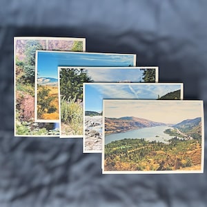 Dieses Grußkarten-Set (11 x 15,5 cm) – Multnomah Falls, Columbia River Gorge, Mount Hood – PNW-Landschaftskarte