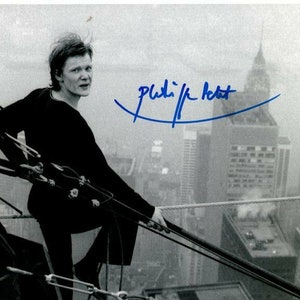 Philippe Petit signed autographed 8x10 nyc twin towers photo high-wire artist