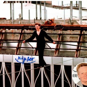 Philippe Petit signed autographed 8x10 nyc twin towers photo high-wire artist