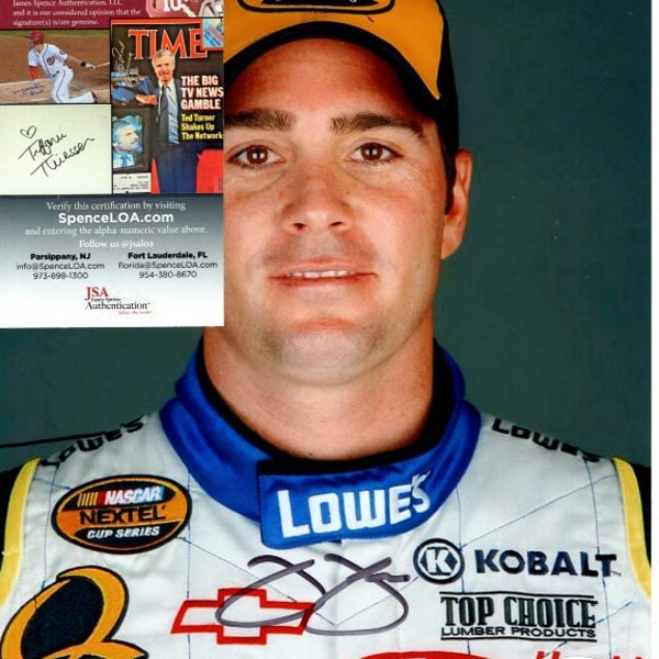 Jimmie Johnson signed 8x10 NASCAR photo JSA