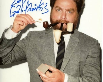 zach galifianakis dipping tobacco Zach Galifianakis Signed 4x6 the