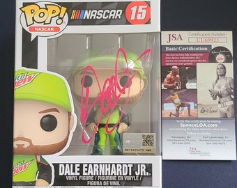 Dale Earnhardt Jr. signed #15 NASCAR funko pop! figure jsa