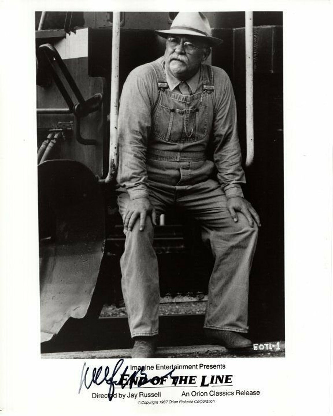 Wilford Brimley Signed Autographed 8x10 End of the Line Will Haney