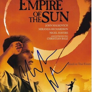 クリスチャン・ベール直筆サイン入り写真 - Empire Of The Sun 11