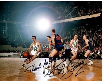 ボブ・クージーのサイン入り8x10 NBAボストン・セルティックス写真