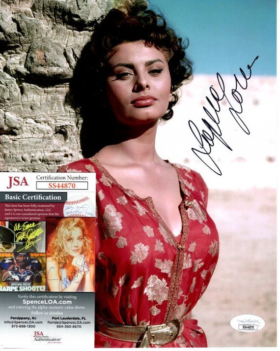 ソフィア・ローレンのサイン入り8x10写真 JSA - Etsy 日本