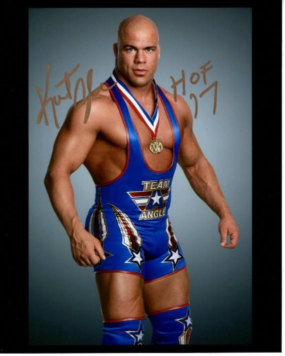 カート・アングルのサイン入りWWEレスリング8x10写真 - Etsy 日本