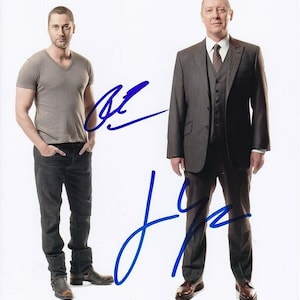 Ryan Eggold and James Spader signed autographed 8x10 the blacklist photo