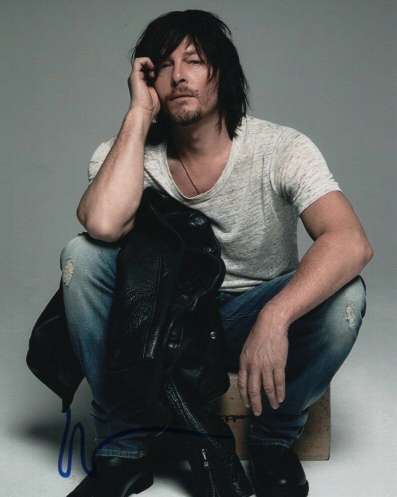Norman Reedus Signed Autographed Photo Etsy
