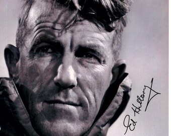 Ed Hillary signed autographed 8x10 photo