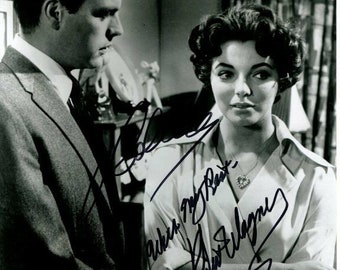 Robert Wagner y Joan Collins firmaron una foto autografiada de escala 8x10 en Tokio