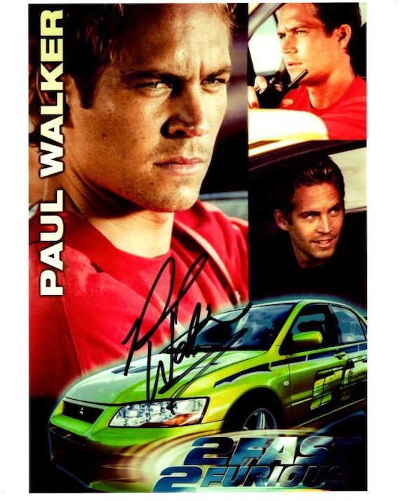 ポール・ウォーカーのサイン入り8x10ワイルド・スピード写真 - Etsy 日本