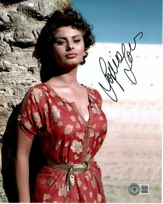 Sophia Loren Signed 8x10 Photo Beckett Bas - Etsy