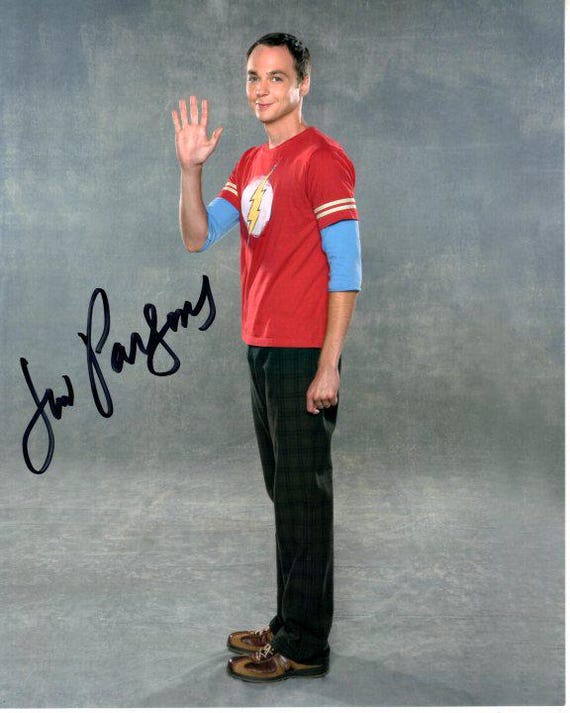 Jim Parsons Signed Autographed 8x10 the Big Bang Theory Sheldon