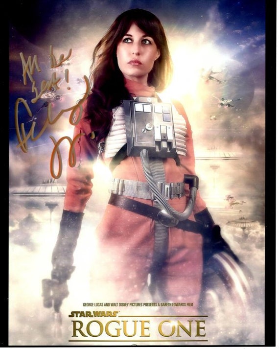 Felicity Jones Signed Autographed 8x10 Rogue One a Star Wars