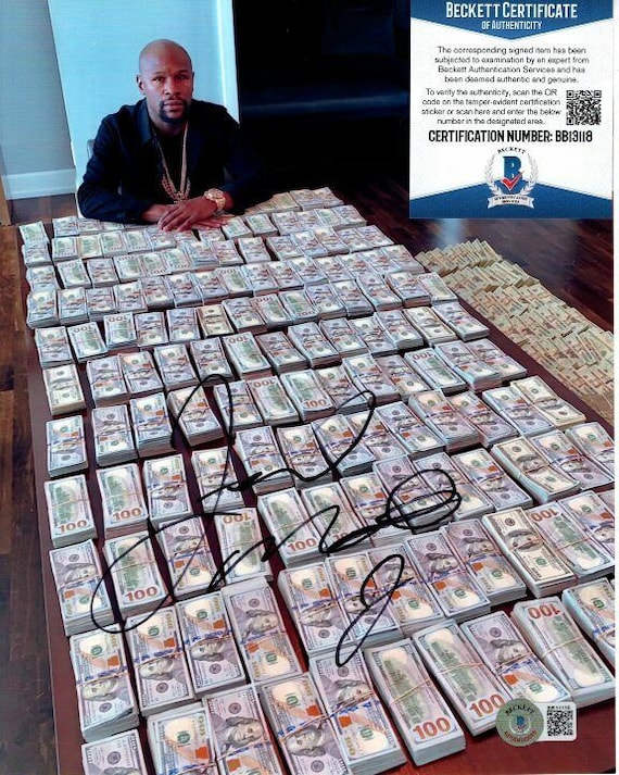 フロイド・メイウェザー・ジュニアのサイン入り8x10ボクサーボクシング