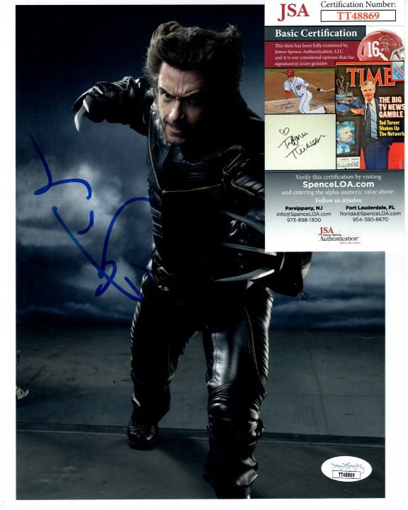 ヒュー・ジャックマンのサイン入り8x10ウルヴァリン写真JSA - Etsy 日本