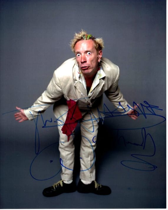 DennisMorrisSexPistols JohnnyRotten写真パネル John Johnny Rotten Lydon Signed Autographed 8x10 Photo Sex Pistols