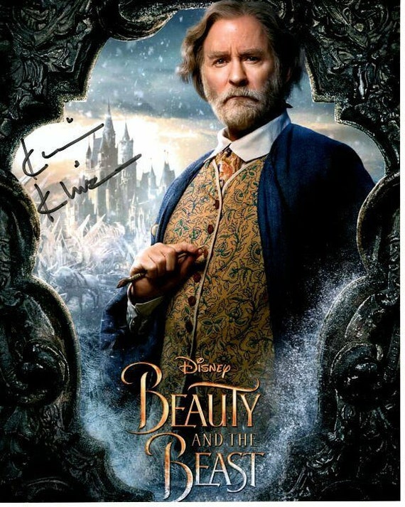 Kevin Kline firm una foto autografiada de 8x10 de la bella y la