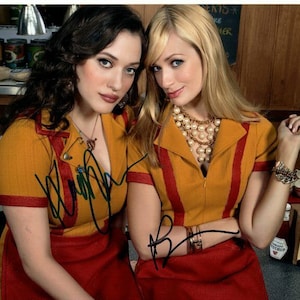 Kat Dennings and Beth Behrs signed autographed 8x10 2 broke girls photo