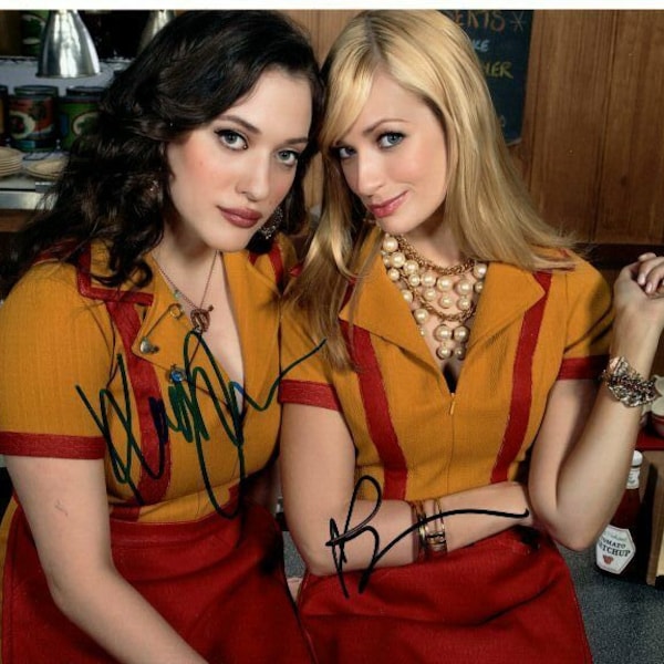 Kat Dennings and Beth Behrs signed autographed 8x10 2 broke girls photo