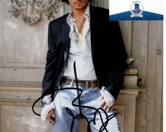 Johnny Depp firmado 8x10 foto beckett bas