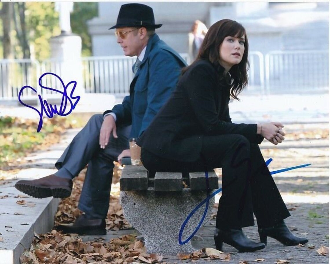 James Spader and Megan Boone Signed Autographed 8x10 the Blacklist