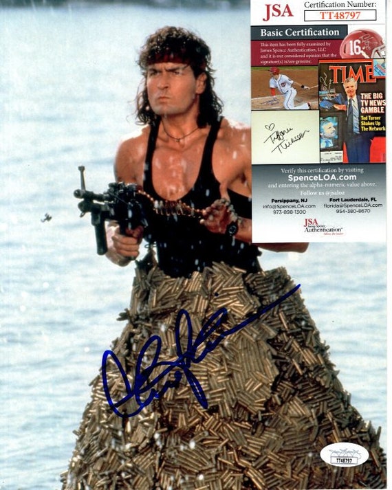 若者の大愛商品 チャーリー・シーンのサイン入り8x10ホットショット！トッパー その他