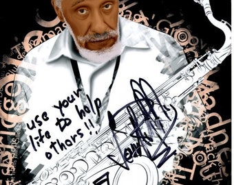 Sonny Rollins signed autographed 8x10 photo Great Content!