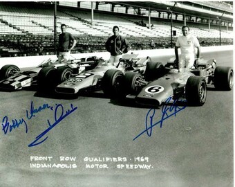 A J Foyt signed Indy 500 Indianapolis 8 X 10 Photo Autographed 1973 