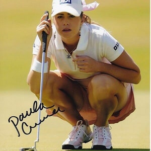 ポーラ・クリーマーのサイン入り8x10 LPGAゴルフ ピンクパンサー写真