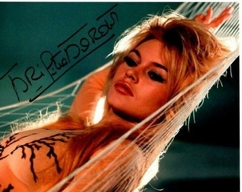 Brigitte Bardot ondertekende gesigneerde 8x10 foto