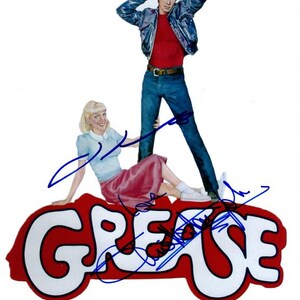 Olivia Newton-John and John Travolta signed autographed 8x10 Grease photo
