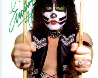 トミー・セイヤーのサイン入り8x10キッスギタリスト写真 - ジョンへ