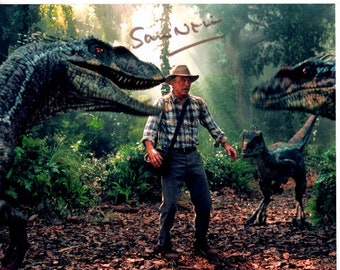 Sam Neill signed autographed 8x10 Jurassic Park Grant photo