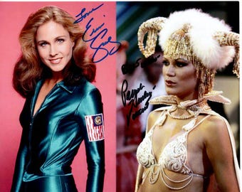 Erin Gray and Pamela Hensley Vincent signed autographed 8x10 Buck Rogers photo