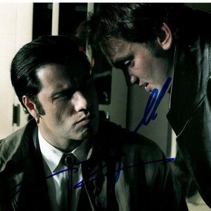 John Travolta and Quentin Tarantino signed autographed 8x10 pulp fiction photo
