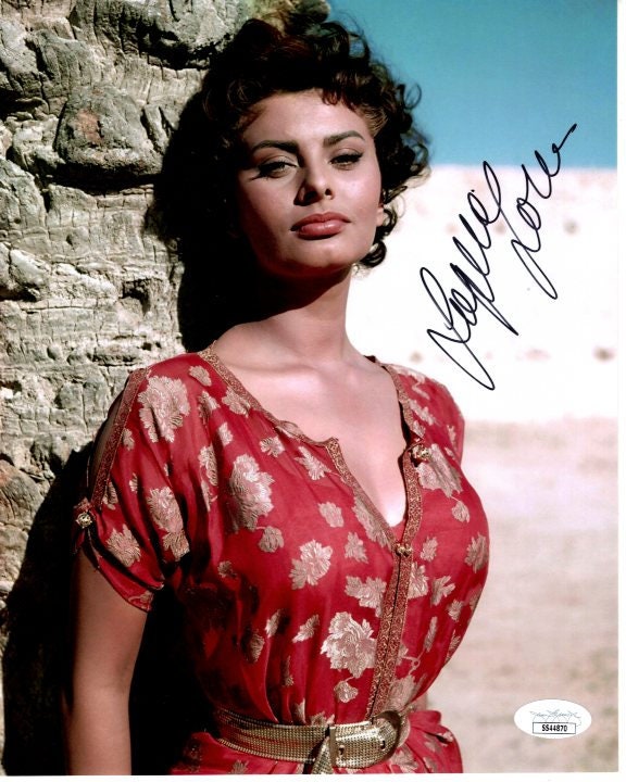 ソフィア・ローレンのサイン入り8x10写真 JSA - Etsy 日本