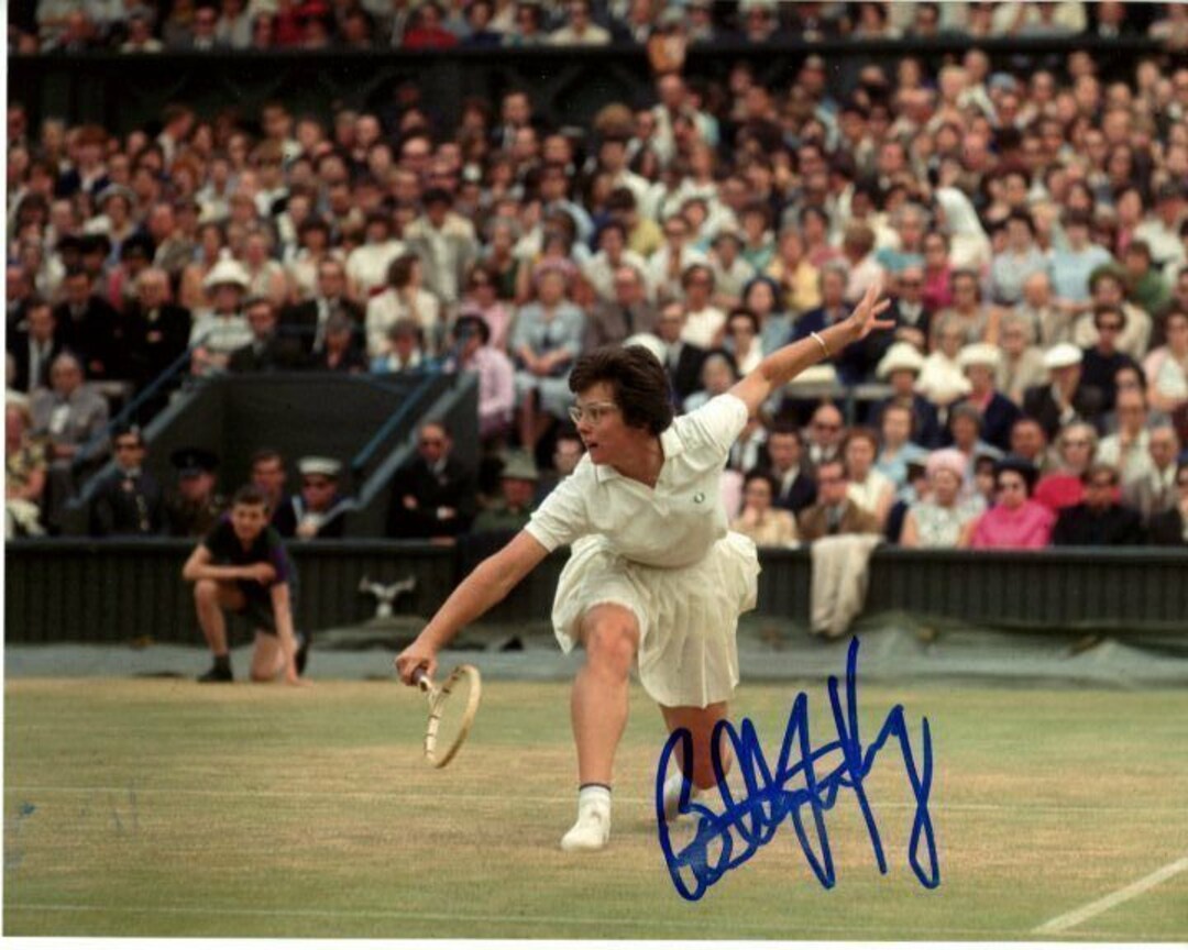 Billie Jean King Signed Autographed Tennis 8x10 Photo - Etsy