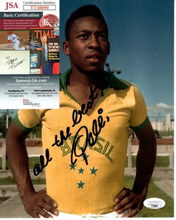 ペレ サイン入り 8x10 サッカー写真 JSA - Etsy 日本
