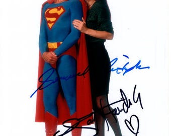 Gerard Christopher e Stacy Haiduk autografaram foto 8x10 do Superboy